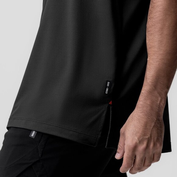 ASRV Black Short Sleeve Aerosilver "BOX LOGO" Oversized Tee - Picture 4 of 5